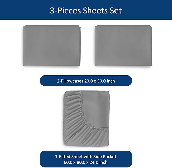 Moonsea Extra Deep Pocket Queen Sheet Sets - Image 2