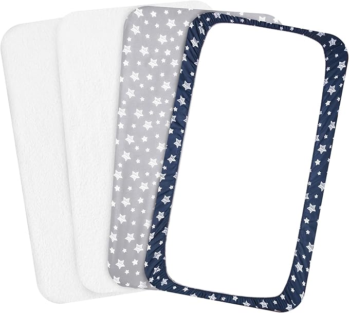 Pack and Play Sheets & Waterproof Terry Pack N Play Mattress Protector Pad - Image 6