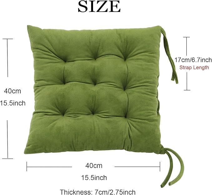 6 Pack Square Seat Cushion Chair Pads - Image 2