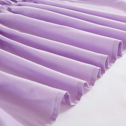 MEILA Wrap Around Bed Skirt Three Fabric Sides Elastic Dust Ruffled 14 Inch - Image 5