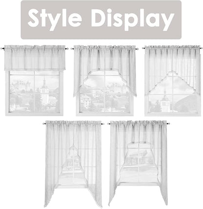 Beda Home Tassel Linen Textured Swag Valances - Image 7
