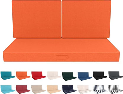 Outdoor Loveseat Cushion Set 46 x 26 Inch, Waterproof & Fade-Resistant Deep by Vulacko