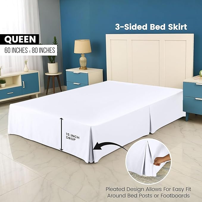 Utopia Bedding Queen Bed Skirt - Image 2
