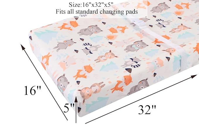Changing Pad Cover Set 3 Pack Jersey Knit Ultra Soft - Image 3