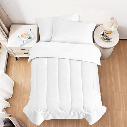 SANDJEST White Duvet Cover Sets Full Size by SANDJEST