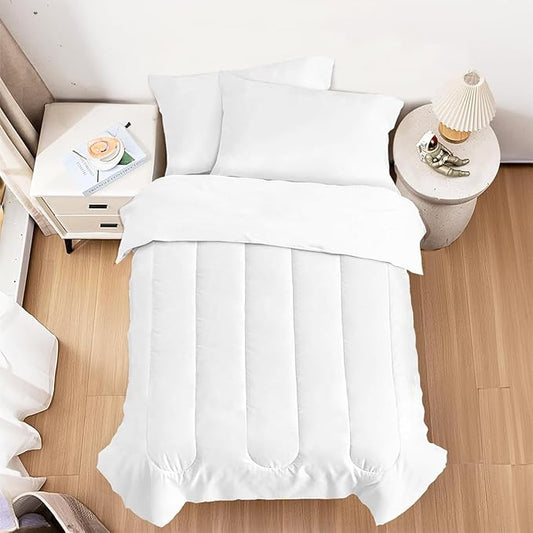 SANDJEST White Duvet Cover Sets Full Size by SANDJEST