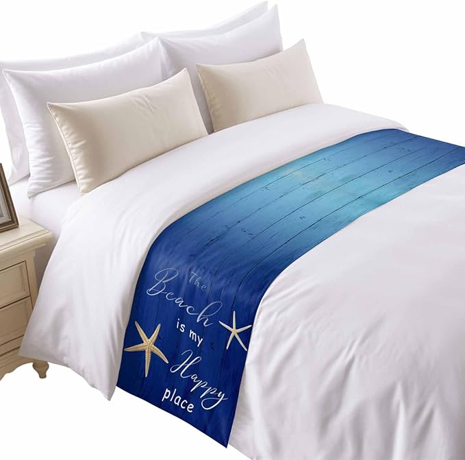 Happy Beach Place Marine Starfish Bed Runners - Image 3