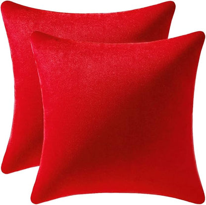 26x26 Euro Pillow Covers : 2 Pack Cozy Soft Velvet Oversized Couch Pillow Shams by DEZENE