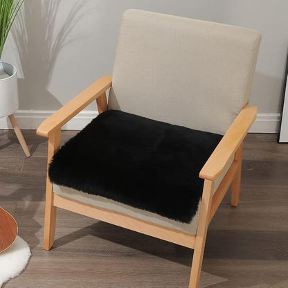 LLB Sheepskin Chair Covers Office Chair Cushion Dining Room Chair Pads Desk - Image 5