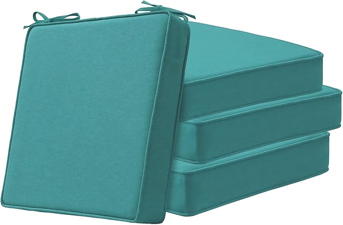 Square Corner Seat Cushions, Indoor Outdoor Water Repellent Universal Chair Pads by Unimatta