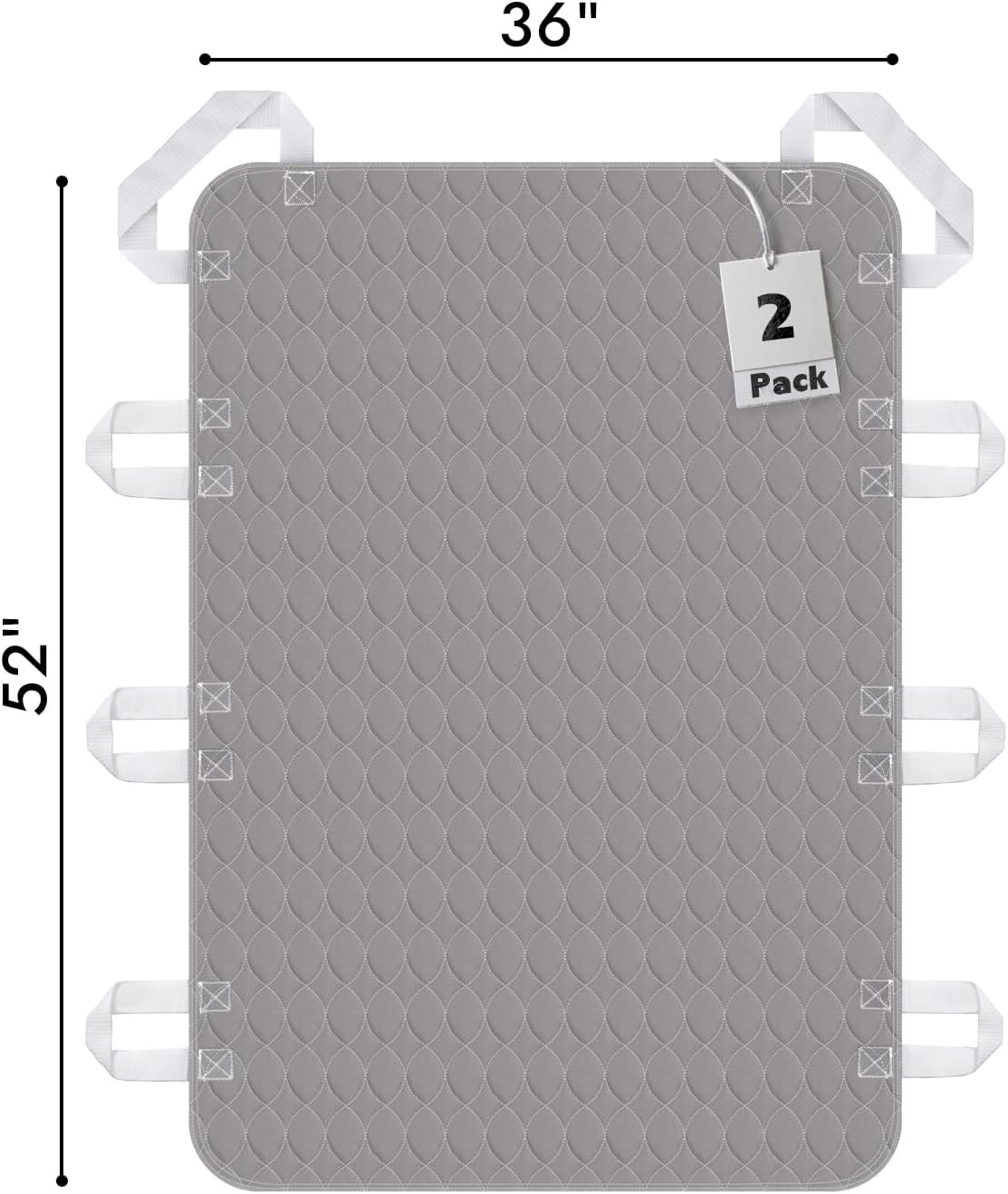 positioning bed pad with handles, 8 sturdy handle, close-up detail