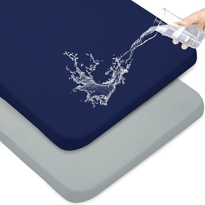 Waterproof Pack and Play Sheets Fitted 2 Pack, Compatible by Magik+%26+Kover