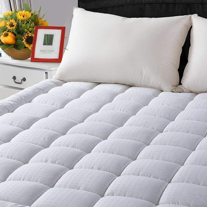 LEISURE TOWN Mattress Pad California King Size Soft Cotton Mattress Cover by LEISURETOWN