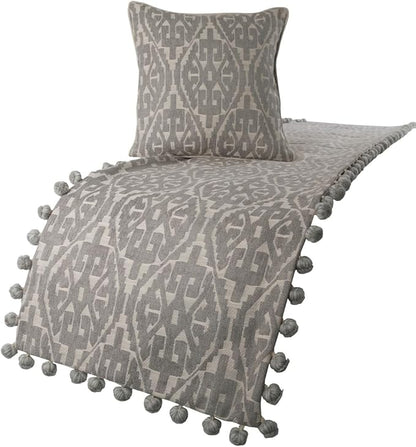 The HomeCentric Grey Bed Runner, Twin Size 53"x18" Decorative Bed Runner by TheHomeCentric