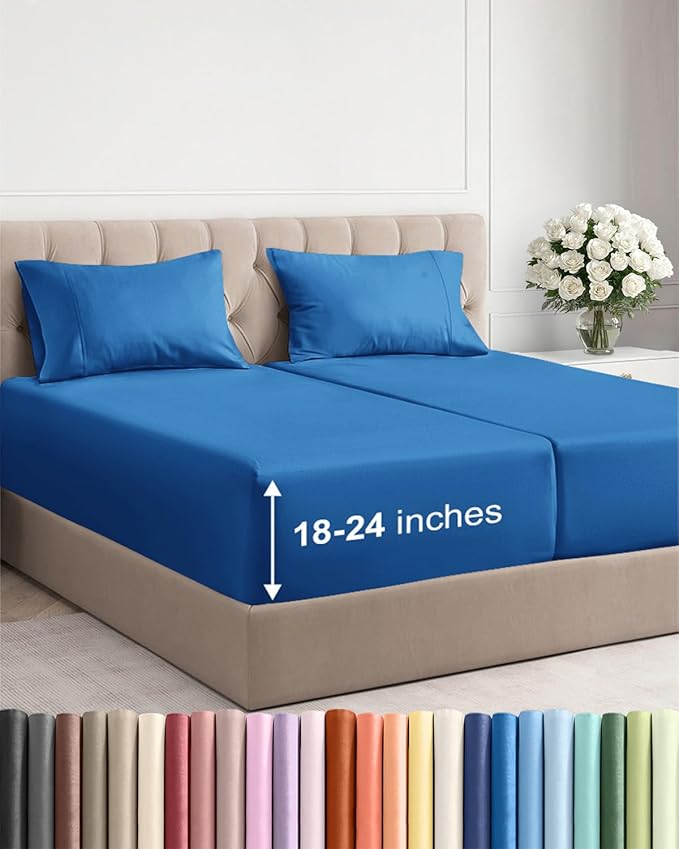 Extra Deep Pocket Split King Sheets by CGKUnlimited