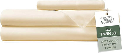 Hotel Sheets Direct 3 Piece Bed Sheet Set Twin XL Size, 100% Viscose Derived by HOTELSHEETSDIRECT