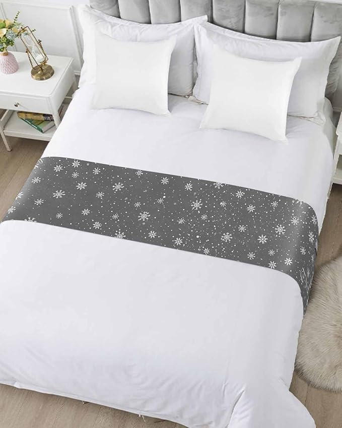 Christmas Snowman Winter Snowflakes Bed Runners - Image 3