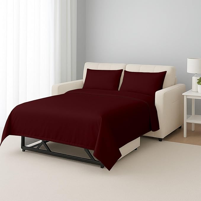 Shreem Linen Luxury Queen Sleeper Sofa Bed Sheet Set, 100% Egyptian Cotton by SHREEM+LINEN