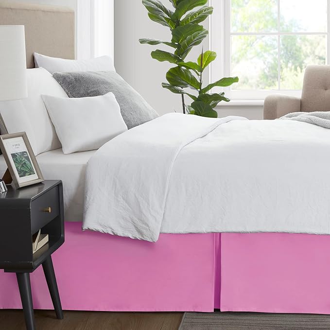 Nestl Light Pink Twin XL Bed Skirt - Image 3