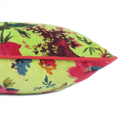 Eyes of India Velvet Floral Flower Bird Throw Pillow Sofa Cushion Cover Case - Image 5