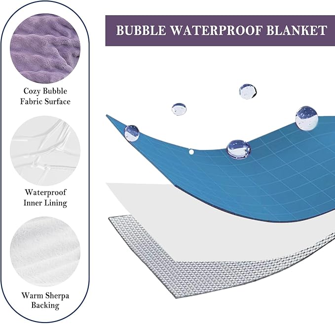 Waterproof Blanket for Bed Couch Sofa Car, Soft Leakproof Dog Blanket - Image 3