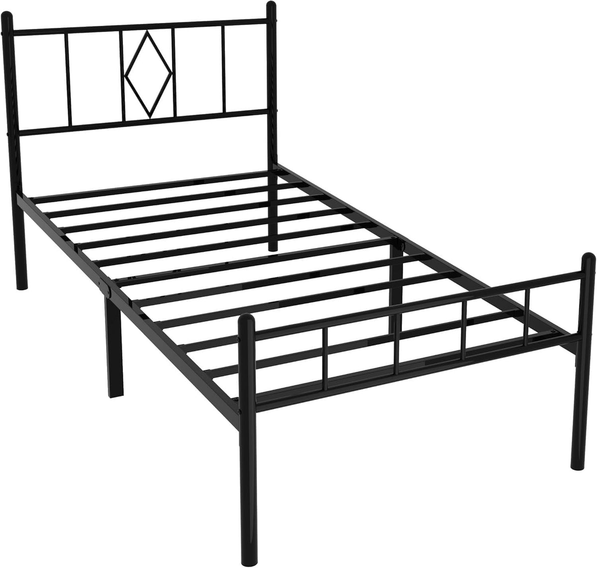 twin xl size platform bed frame, heavy duty, main product view