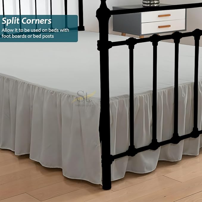 Shreem Linen Ruffled Bed Skirt - Image 3