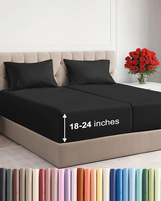 Extra Deep Pocket Split King Sheets by CGKUnlimited