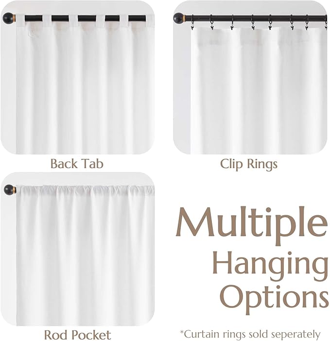 jinchan Linen Curtains with Privacy Lining 96 Inch Length White Farmhouse - Image 7