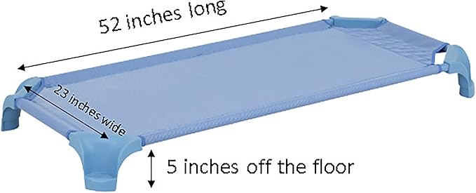Sprogs Heavy-Duty Stackable Standard Size 52"L Daycare Cots - Image 12