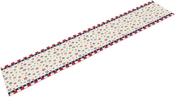 4th of July Table Runner, America Memorial Day Independence Day Stripe Stars - Image 8