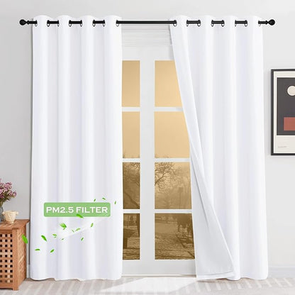 KGORGE Anti Dust Soundproof 100% Blackout Curtains 4 Layers Heavy Duty Energy by KGORGE