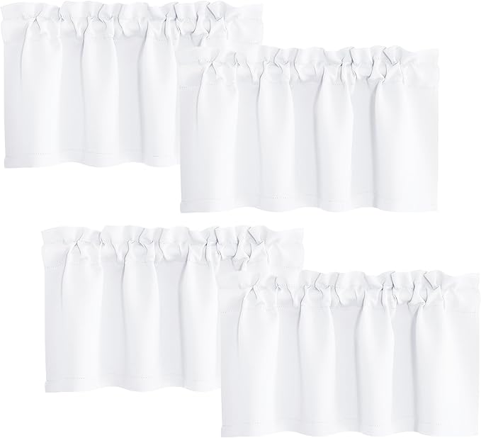 NICETOWN 4 Panels Pure White Valances by NICETOWN