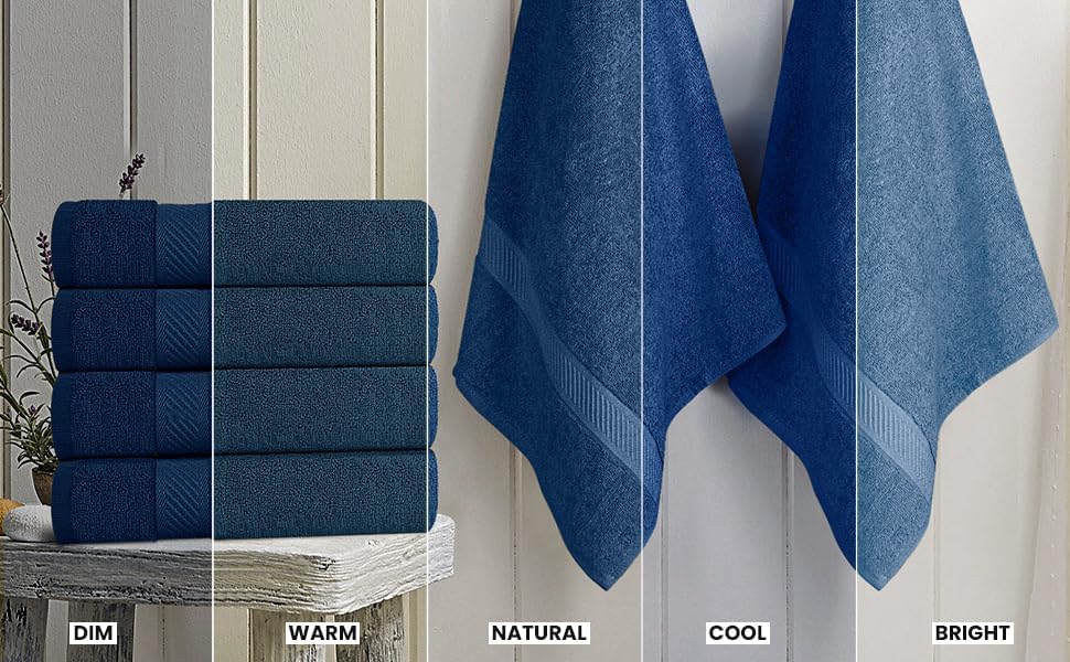 utopia towels 6 pack medium bath towels, 24x48 showing dimensions