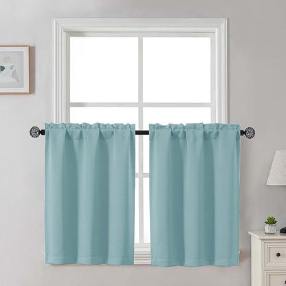 Gwine Short Curtains 30 Inch Length, Light Filtering Small Kitchen Window by Gwine