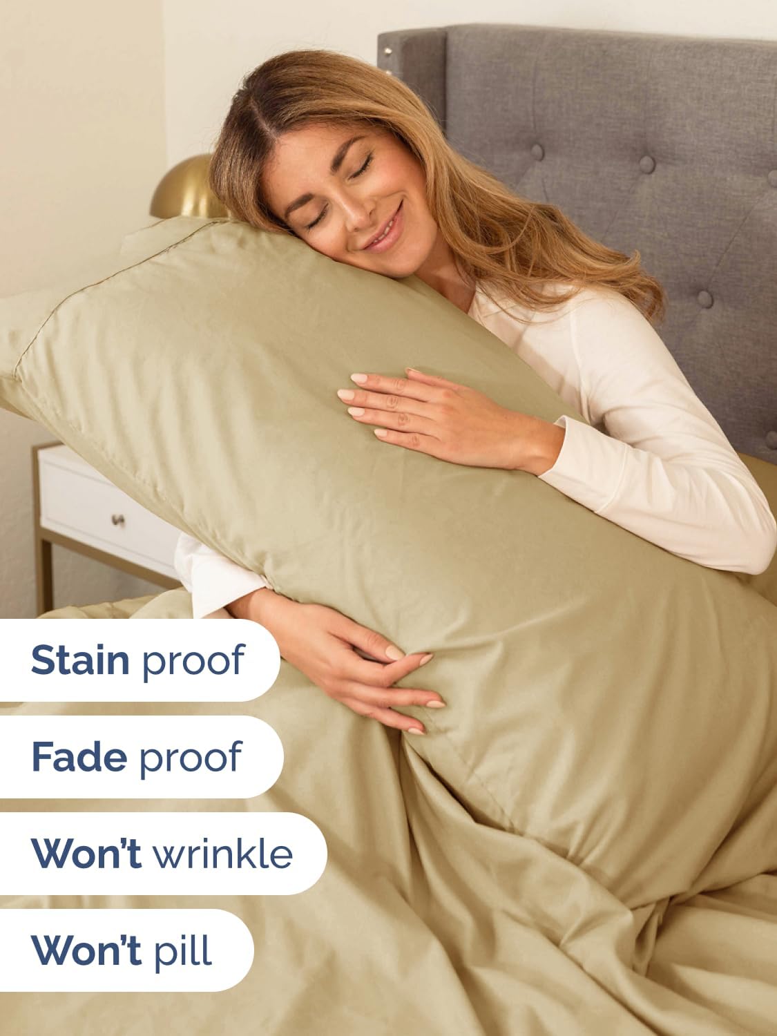 cgk extra deep twin sheet set - 4pc, side view