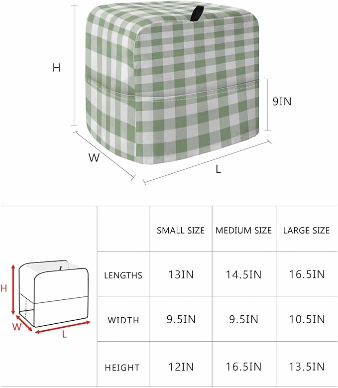 Green Plaid Stand Mixer Dust Cover - Image 6