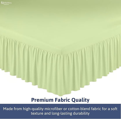 KRISHNA Ruffled Bed Skirt with Split Corners Full, 100% Microfiber Hotel Quality - Image 6