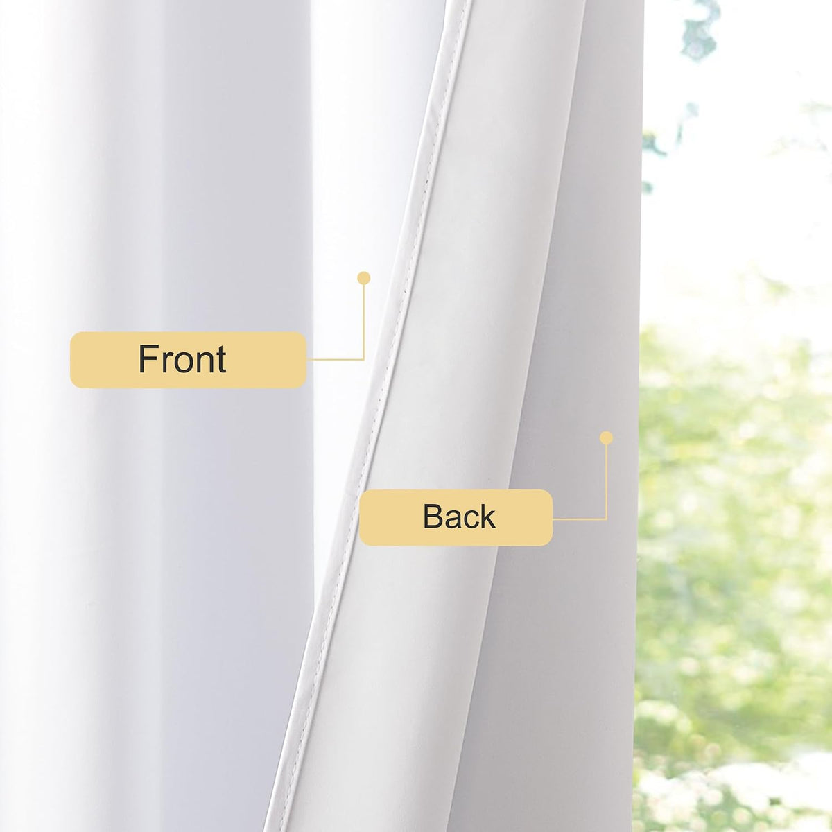 nicetown 100% blackout white curtains 96 inches long, package contents