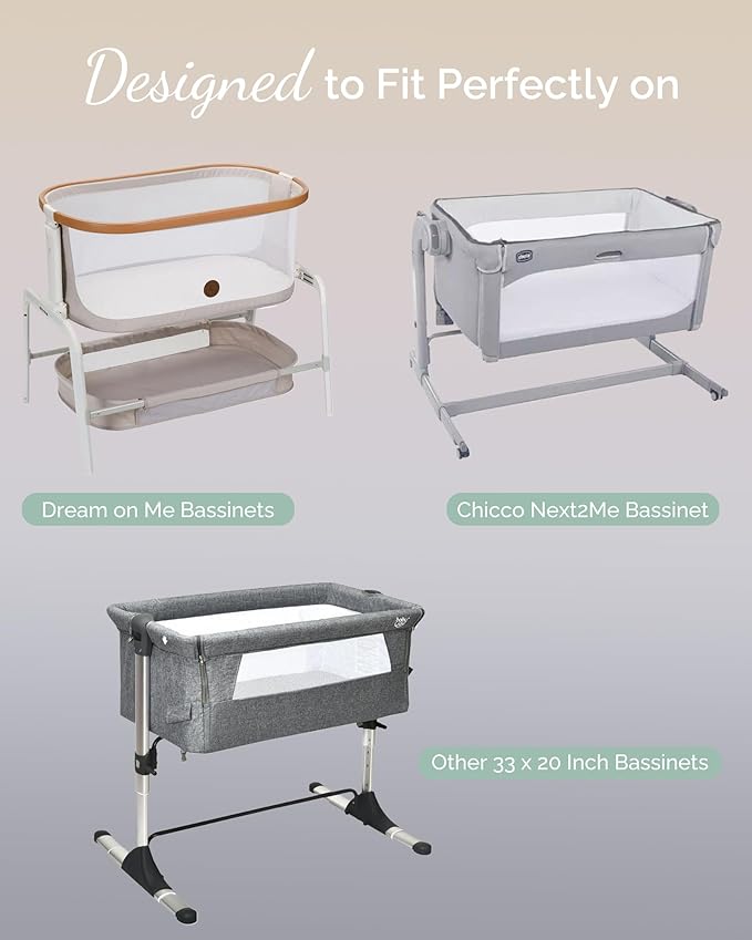 Bedside Sleeper Bassinet Fitted Sheets 33x20 - Image 2