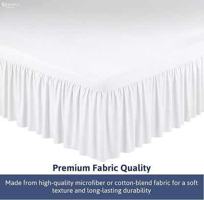 KRISHNA Ruffled Bed Skirt with Split Corners Twin, 100% Microfiber Hotel Quality - Image 6