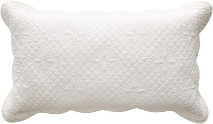 Calla Angel Sage Garden Luxury Pure Cotton Matelasse Quilted Pillow Sham by Calla+Angel