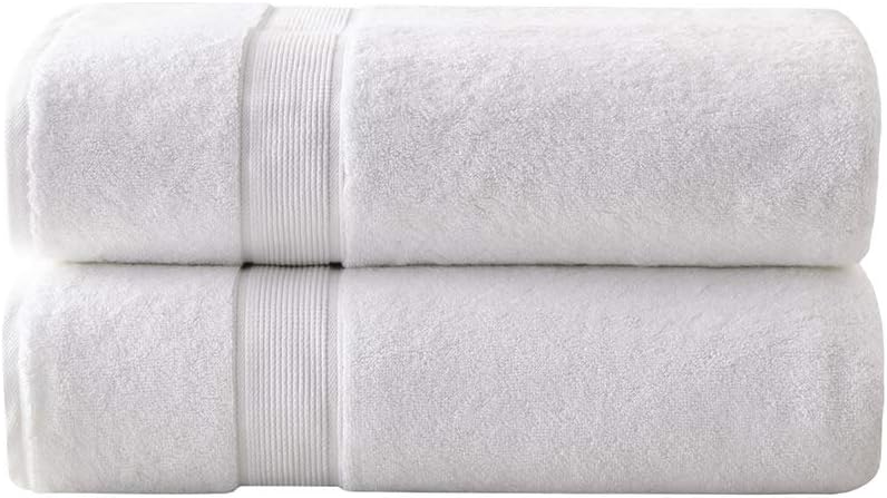madison park cotton bath sheet 2 piece oversized shown in use