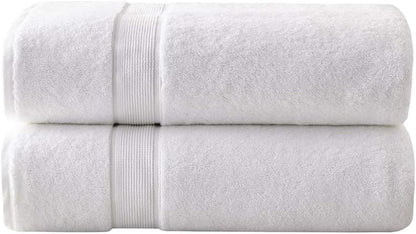 madison park cotton bath sheet 2 piece oversized shown in use