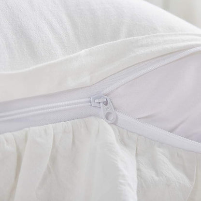 White Ruffle Decorative Throw Pillow Covers - Image 6