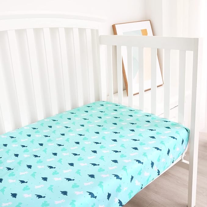 Crib Sheets for Boys or Girls 4-Pack, Fitted Crib Sheet 52'' x 28'' for - Image 7