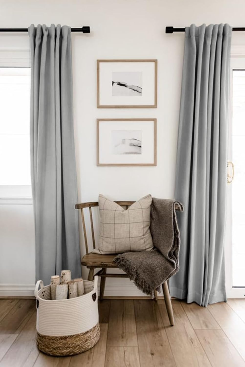 linen textured total blackout curtains for bedroom 84, package contents