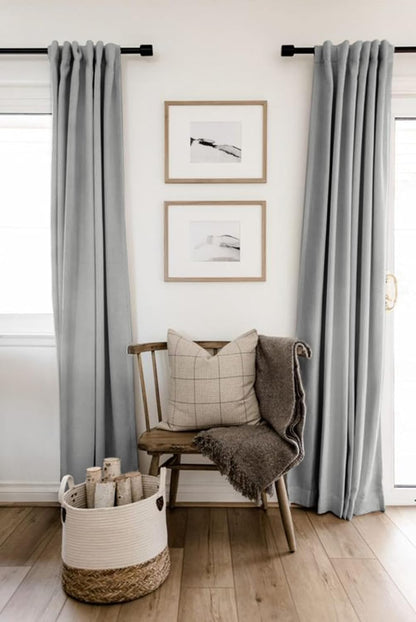 linen textured total blackout curtains for bedroom 84, package contents