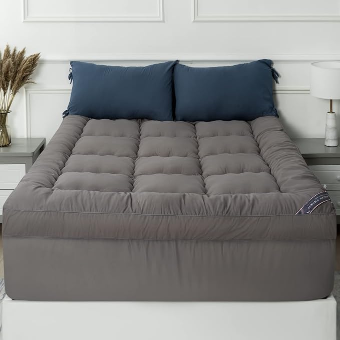 Marine Moon Mattress Topper King Cooling Bed Topper, Extra Thick Soft Mattress - Image 9