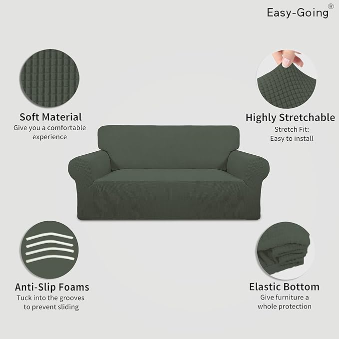 Easy-Going Stretch Oversized Loveseat Slipcover 1-Piece Sofa Cover Furniture - Image 3
